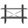 vidaXL Bücherregal 2 Fächer Grau 100x30x70 cm Kiefer Produktbild-Vorschau 5