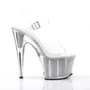 ADORE-708SRS Damen Sandale von Pleaser, Transparent Silber Produktbild-Vorschau 5
