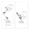 Lampe de bureau rétro Relaxdays, bras articulé, orientable, Voir les images du produit 4