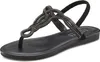 LASCANA Zehentrenner Sommerschuh, offener Schuh, schwarz Produktbild-Vorschau 3