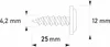 Connettore di fissaggio GM-S 4,2x25mm RAL 7016 Anteprima dell’immagine prodotto 3