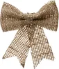 Schleifen aus Jute mit Glitzer 12cm 2er Set natur braun / Produktbild-Vorschau 2