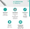 Aluminium T-Profil [60 x 60 x 4 mm Länge: 1000 mm] Produktbild-Vorschau 3