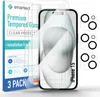 3x Schutzglas Panzerfolie Klar für iPhone 15 Anbringhilfe + Produktbild-Vorschau 1