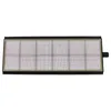 A rectangular air filter with a black frame and a white grid-like filtering material. Produktbild-Vorschau