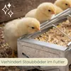 Futtertrog Metall Küken Futterautomat Hühner Zubehör Produktbild-Vorschau 5