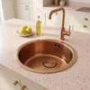 Keukenwastafel, 37 cm, koper, onderbouwmodel, vlakke Productafbeelding-voorbeeld 5