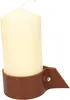 ABRATO Stumpenkerze 70x150mm Creme mit Ledergriff Produktbild-Vorschau 3