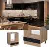 Herdumbauschrank Vicco R-Line Schwarz Hochglanz 60 cm AP Produktbild-Vorschau 4