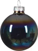 Weihnachtskugeln Glas 8cm 6 Stück - Schwarz irisierend Produktbild-Vorschau 1