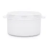 A white round plastic container with a transparent lid is shown against a white background. Produktbild-Vorschau