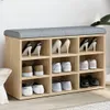 vidaXL Panca per scarpe in rovere Sonoma 82x32x50 cm Anteprima dell’immagine prodotto 2
