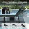 Outsunny Sonnenliege Klappbar Breite Gartenliege mit Produktbild-Vorschau 4