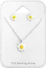 Gänseblümchen Set 925 Sterling Silber Ohrringe Ohrstecker Produktbild-Vorschau 1