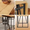 SoBuy Tavolo a muro Estensibile con piano in legno Stile Anteprima dell’immagine prodotto 10