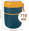 Thermobehälter mit Griff, 710ml Edelstahl Warmhaltebehälter Produktbild-Vorschau 2
