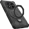A black phone case with a ring holder is shown from a diagonal angle. Náhled obrázku produktu