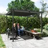 Outsunny Pergola 3x3m Garten Pavillon Terrassendachung aus Produktbild-Vorschau 7
