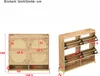 Diagrams showing dimensions of a wooden shoe cabinet with rattan doors. Anteprima dell’immagine prodotto