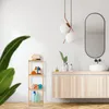 Relaxdays Badregal, Bambus, 4 Ablagen, HxBxT: 116,5x38x39,5 Produktbild-Vorschau 2