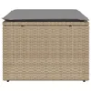 Sgabello da giardino con cuscino Beige 55x55x37 cm Poli Anteprima dell’immagine prodotto 4