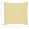 vidaXL Voile d'ombrage HDPE Carré 3,6x3,6 m Beige Voir les images du produit 15