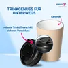 Kaffeebecher to go 'Ceramico' 360 ml - Edelstahl außen Produktbild-Vorschau 3