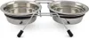 Beeztees doppia ciotola Lumara in acciaio inox grigio, Anteprima dell’immagine prodotto 2
