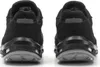 A rear view of two black safety shoes with gray soles, presented on a white background. Voir les images du produit