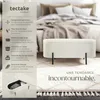 Banc LANJA rembourré, en tissu bouclé et avec espace de Voir les images du produit 2