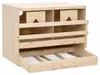vidaXL Legenest für Hühner 2 Fächer 63x40x45 cm Massivholz Produktbild-Vorschau 3