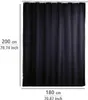 Unyqoos® Duschvorhang Schwarz 180×200 cm, Polyester – Produktbild-Vorschau 2