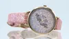 Kinderuhr Unicorn Einhorn Pink Lederarmband Glitzer Strass Produktbild-Vorschau 2