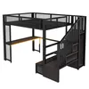 Hoogslaper 140 x 200 cm met bureau, 3 lades, open Productafbeelding-voorbeeld 11