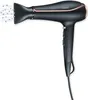 A black hair dryer with rose gold accents is shown against a white background. Podgląd zdjęcia produktu