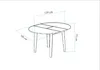 Skye Decor, Vina 139 - Walnut, Esstisch, Nussbaum, 100 x 75 Produktbild-Vorschau 6