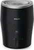 A black Philips humidifier with a silver top and control panel, shown from the front against a white background. Produktbild-Vorschau