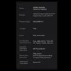A dark background with a table of product specifications. Náhled obrázku produktu