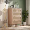 Cassettiera a 5 cassetti in legno naturale con frontali in Anteprima dell’immagine prodotto 8