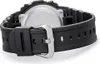 Close-up view of the back of a black watch with a silver buckle. Anteprima dell’immagine prodotto