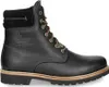 A black leather boot with brown laces is shown against a white background. Anteprima dell’immagine prodotto