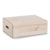 A wooden storage box with a lid and handles on the sides, shown against a white background. Anteprima dell’immagine prodotto