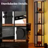 A collage of close-up product details and a full shot of a floor lamp with shelves. Anteprima dell’immagine prodotto