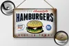 Blechschild Spruch 30x20cm Hamburger best in town 100% Beef Produktbild-Vorschau 3
