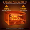 COSTWAY Elektrischer Pizzaofen Indoor, Pizza Oven erhitzt Produktbild-Vorschau 3