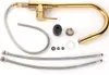 A collection of kitchen faucet parts laid out on a white background. Produktbild-Vorschau