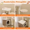 Arbre à chat COSTWAY avec armoire, arbre à chat avec Voir les images du produit 6