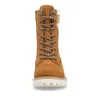 A front view of a brown lace-up boot. Produktbild-Vorschau