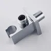 Chrom Schlauchanschluss mit Brausehalter,  Messing Square Produktbild-Vorschau 5
