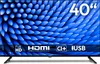 A front view of a 40-inch television with a blue, textured background. The screen displays the size '40"' and various feature icons. Produktbild-Vorschau
